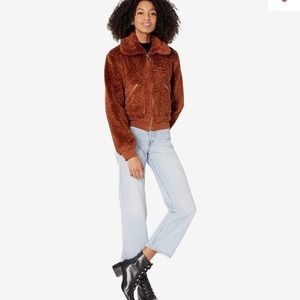 Blank NYC Faux Sherpa Bomber Jacket Color Levelup